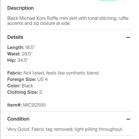 MK ruffle accent black mini - Picture 5 of 5